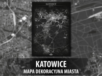 KATOWICE | Mapa dekoracyjna miasta