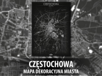 CZĘSTOCHOWA | Mapa dekoracyjna miasta
