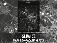 GLIWICE | Mapa dekoracyjna miasta