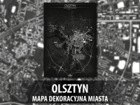 OLSZTYN | Mapa dekoracyjna miasta