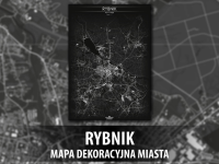RYBNIK | Mapa dekoracyjna miasta